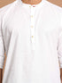 Men's White Short Cotton Kurta