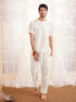Men's White Cotton Kurta Pyjama Set