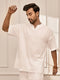 Men White Cambric Cotton Yoga Kurta