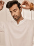 Men's Pure White Premium Cotton Yoga Kurta Palazzo Set