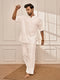 Men's Pure White Premium Cotton Yoga Kurta Palazzo Set