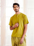 Men's Mustard Cotton Short Kurta