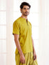 Men's Mustard Cotton Short Kurta