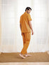 Men's Dusty Saffron Cotton Kurta Pyjama Set