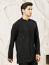 Men's Black Silk Blend Kurta