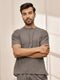 Men Mud Brown Cotton Flex Yoga Kurta