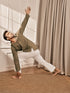 Men Mehendi Green Cambric Cotton Full Sleeve Yoga Kurta