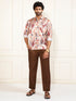 Men's Multi-Color Silk Blend Printed Shirt