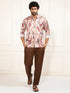 Men's Multi-Color Silk Blend Printed Shirt