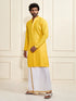 Men's Yellow Rayon Cotton Kurta