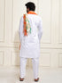 Men's White Cotton Kurta And Pyjama And Dupatta Set