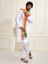 Men's White Cotton Kurta And Pyjama And Dupatta Set