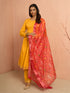Women's Mustard Rayon Anarkali Kurta Set