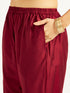 Women's Maroon Anarkali Set