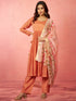 Women's Peach Silk Anarkali Kurta Set