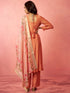 Women's Peach Silk Anarkali Kurta Set