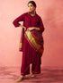Women's Maroon Rayon Anarkali Kurta Set