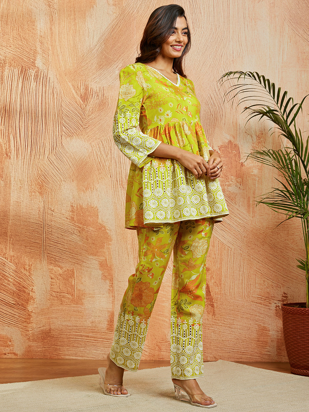 Women's Pista Green Co Ords Set