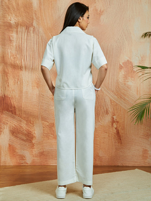 Women's White Co Ords Set