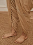 Women's Beige Cambric Cotton Dhoti Yoga Pants