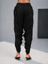 Women's Black Cotton-Blend Solid Dhoti