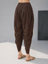 Women's Brown Cotton-Blend Solid Dhoti
