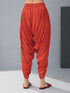 Women's Pink Cotton-Blend Solid Dhoti