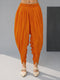 Mustard Cotton-Blend Solid Dhoti Pant for Women