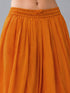 Women's Mustard Cotton-Blend Solid Dhoti