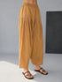 Women's Beige Cambric Cotton Solid Palazzo