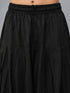 Women's Black Cambric Cotton Solid Palazzo