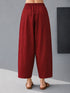 Women's Rust Cambric Cotton Solid Palazzo