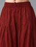 Women's Rust Cambric Cotton Solid Palazzo
