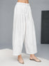 Women's White Cotton Solid Salwar