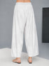 Women's White Cotton Solid Salwar