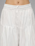 Women's White Cotton Solid Salwar