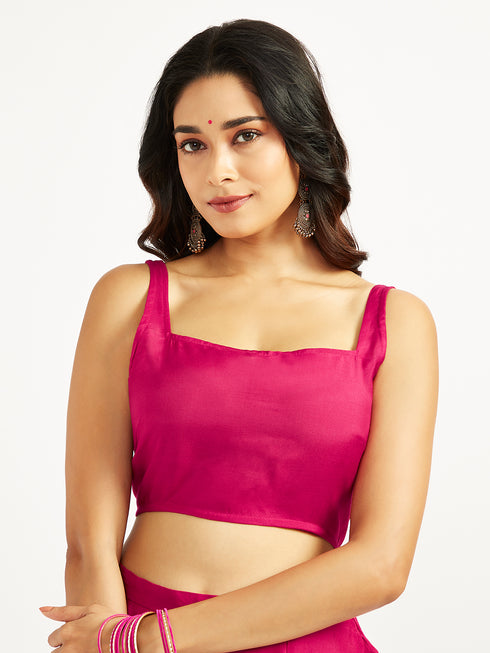 Women's Magenta Jacket Top Pant Set