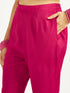 Women's Magenta Jacket Top Pant Set