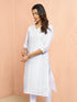 Women White Cotton Chikankari Kurta