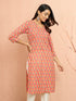 Women's Pink Floral Angrakha Kurta