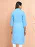 Women's Aqua Cotton Dobby Kurta