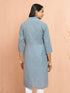 Women's Grey Cotton Dobby Kurta