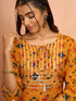Women's Mustard Patola Print Foil Kurta