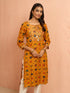 Women's Mustard Patola Print Foil Kurta