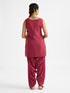 Women's Maroon Kurta Patiala Set