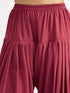 Women's Maroon Kurta Patiala Set