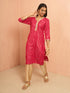 Women's Falsa Bandhani Foil Print Rayon Kurta