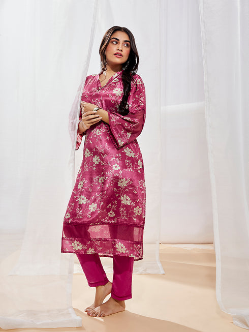 Women's Pink Kurta Set