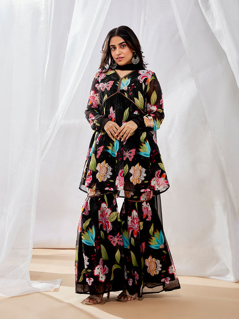 Women's Black Kurta Set