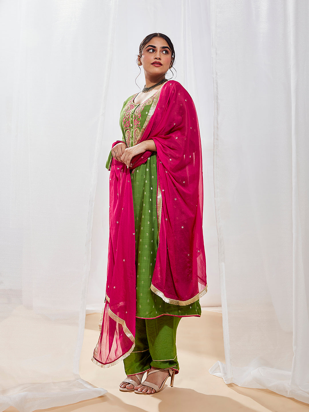 Women's Green Kurta Set